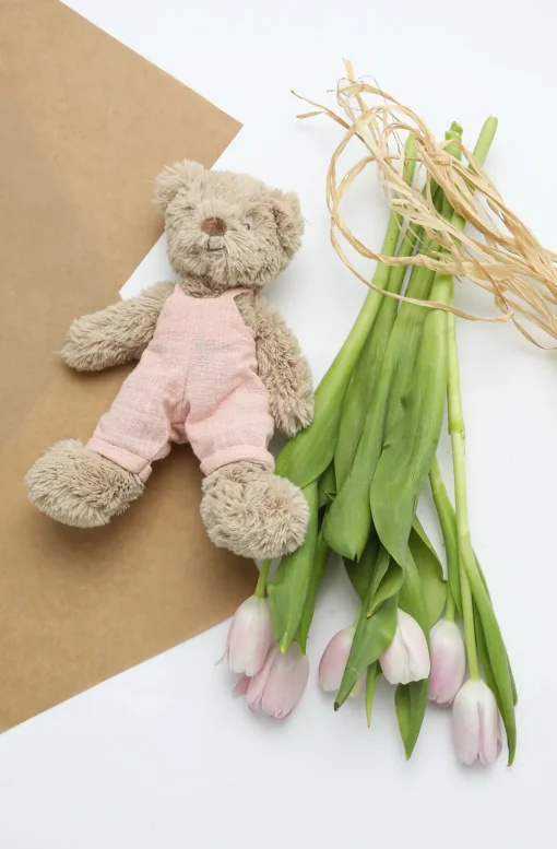 Nana Huchy Baby Honey Bear - Overalls Baby Pink Discount