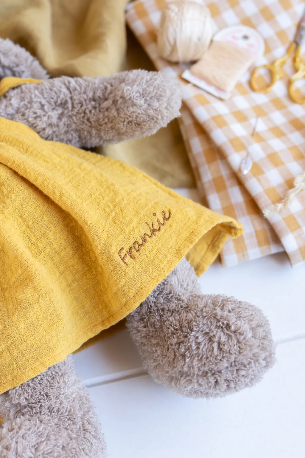 Nana Huchy Personalised Bunny - Mrs Honey Bunny Mustard