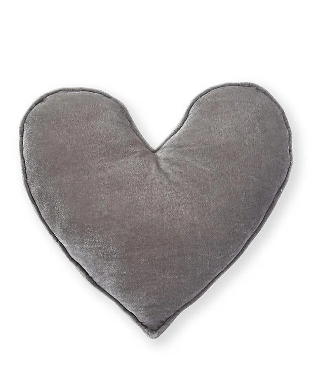 Nana Huchy Velvet Heart Cushion Lge - Grey Sale